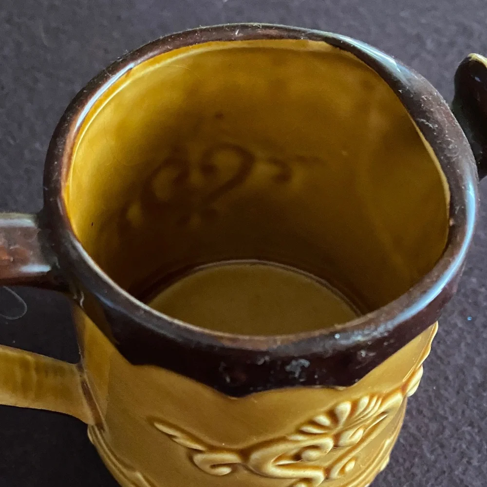 Brown Ceramic Pitcher with Handle - Picture 5 of 6